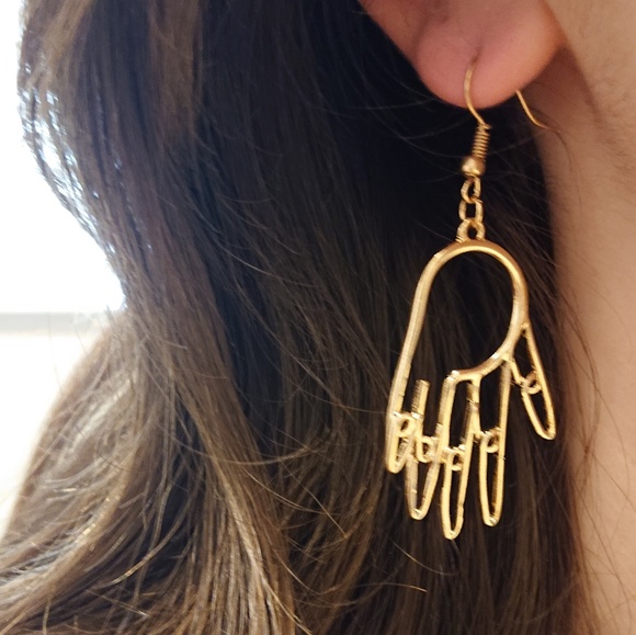 Jewelry - Minimalist Hands Drop Earrings